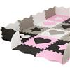 SPRINGOS Tappeto puzzle 36 pezzi Tappeto didattico per bambini 150 x 150 x 1 cm Superficie antiscivolo in schiuma EVA