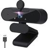 Karriter Webcam con microfono, Full HD 1080P, webcam PC per video, riunioni, giochi, compatibile con Windows/Linux//Android