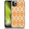 Head Case Designs Arancione MOD Pattern Custodia Cover in Morbido Gel Compatibile con Apple iPhone 11 PRO Max