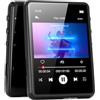 MECHEN 64GB Lettore MP3 Bluetooth 5.3, 2.4 Schermo Tattile, Portatile Lettore Musicale con Radio FM Altoparlante Line-in Registratore, Supporto Espandibile fino a 128GB (64GB, Nero)