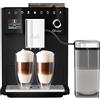 Melitta CI Touch - Macchina da caffè - con sistema lattiero-caseario - Contenitore per fagioli - Display One Touch - intensità del caffè regolabile in 4 livelli - nero satinato (F630-112)