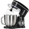 LITTLE BALANCE 8574 Easy Pasticceria, Robot Pasticceria Multifunzione, Sbattitore, Frusta, Petrin, 10 velocità, Ciotola 4,5 l, 1000 W, Inox