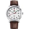 Swiss Military by Chrono Swiss Military SM34083.11 - Orologio da uomo in acciaio inox, quadrante bianco, cinturino in pelle marrone, bianco, Cinturino