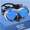 EXP VISION Maschera subacquea Occhiali panoramici HD Snorkel, maschera da nuoto antiappannamento Maschera subacquea adulti giovani con copertura del naso per immersioni, snorkeling, nuoto (Blu - lenti blu)