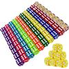 Mecctuck Set di 100 dadi, giochi da tavolo, dadi trasparenti, cubi a sei lati, set di dadi da gioco, 6 pezzi per giochi di carte da tavolo, giochi e feste