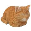 Hi-Line Gift Ltd Statua di Gatto Che Dorme, Arancione