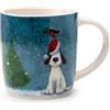 Puckator Tazza Natalizia in Porcellana - Cane e Pettirosso - Jan Pashley