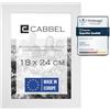 CABBEL Cornice 18x24 cm, Bianco, robusta cornice in legno MDF, vetro Plexi infrangibile, da appendere e da