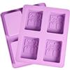 WANDIC - Stampo per Sapone in Silicone, 2 Pezzi, Forma Rettangolare, Albero della Vita, in Resina, per Fai da Te e Fai da Te, Fatto a Mano, 4 cavità