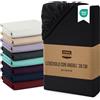 Utopia Bedding Lenzuolo con Angoli, Una Piazza - 150x200x30 cm - Nero - Microfibra di Poliestere Spazzolato - Lenzuolo Sotto con Angoli Elasticizzato