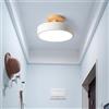 Chao Zan Plafoniera moderna da 13 W, dimmerabile, 3 colori, 3000 K/4500 K/6000 K, lampada da soffitto rotonda a LED per camera da letto, corridoio, ufficio, cucina, soggiorno, diametro 20 cm (bianco)