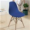 Highdi Coprisedia Elasticizzato con Schienale, Scandinava Fodere Coprisedia per Sala da Pranzo, Morbido Spandex Coperture della Sedia Ufficio Lavabile Estraibile Universale (Blu Navy,4 Pezzi)