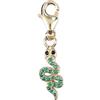 Depesche 11785-085 Charms Express Yourself-Ciondolo per collane e bracciali, Serpente, Placcato Oro, Come Piccolo Regalo, Multicolore, Normal