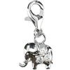 Depesche 11785-102 Charms Express Yourself - Ciondolo per collane e bracciali, Elefante Argentato, Come Piccolo Regalo