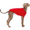 Croci Siviglia - Maglioncino dolcevita invernale per cani, giacca cappotto con foro guinzaglio pettorina e elastici zampe, colore Rosso, taglia 20 cm