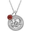 Engelsrufer Collana da donna in argento sterling e ciondolo con segno zodiacale scorpione, con 5 zirconi e un ciondolo in pietra di diaspro rosso, lunghezza: 50 cm, Länge 42 + 4 + 4 cm, Argento