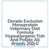 Dorado srl Dorado Exclusion Monoprotein Veterinary Diet Formula Hypoallergenic Fish And Potato All Breeds 200 G