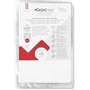 Magic Vac, 100 Sacchetti Sottovuoto 20x30cm Rigati e Brevettati per Congelatore, Frigorifero, Scongelamento in Microonde, Bollitura, Cottura Sottovuoto in Forno o A Vapore, Privi di BPA, Made in Italy