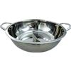 JADE TEMPLE Hot Pot - Wok in acciaio inox, con pratico divisorio e diametro interno di 32 cm, con doppio manico, 1 wok Hot Pot Wok, in acciaio inox