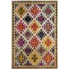 Safavieh Tappeto Boho per Soggiorno, Sala da pranzo, Camera da letto - Monaco Collection, A Pelo Corto, Avorio e Multi, 61 X 91 cm