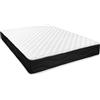 Homey Portanza Materasso viscoelastico Reversibile Sleep PRO (Lato Inverno-Estate) Rigidità-Durezza Medio-Alta, Spessore 25 cm, Memory Foam, Nero/Bianco, 135 x 190