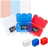 Kiorafoto Confezione da 18 custodie per schede micro SD, 3 colori, archiviazione compatta con etichette, portatile