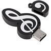 Vklopdsh Chiavetta USB 2.0 a forma di note musicali, memoria esterna USB 2.0, 16 GB