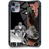 HOSCLANS Anime Temperato Vetro Protettiva Cover Antiurto Shell Lucido Manga Casi Del Telefono (Berserk Guts, per iPhone 12)