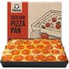 Chef Pomodoro Teglia Quadrata da 33,5 x 33,5 cm, Teglia Forno Antiaderente per Focacce, Schiacciate e Sfincioni, Teglia per Pizza Professionale in Alluminio, Lasagnera con Strato Oleoso Antiaderente