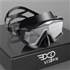 EXP VISION Maschera subacquea Pano 3 per adulti, Maschera subacquea in vetro temperato, Occhialini antiappannamento Maschera da nuoto Occhialini da nuoto con copertura nasale per snorkeling nuoto (Nero-opaco)