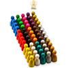 Waldfelsen® Cono collina: 60 coni in legno di faggio in quindici accessori per giochi da tavolo