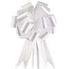 faburo 100pcs Coccarde Fiocco per Fiocchi Matrimonio, Coccarde Bianco Autotiranti Matrimonio, Coccarda Matrimonio Battesimo Auto Decoro