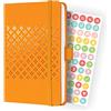 SIGEL J4210 Jolie Agenda settimanale 2024, copertina rigida, 9,5 x 15 cm, 174 pagine, arancione