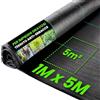 Green Thumbz Telo Anti Erbacce - Telo Pacciamatura (1m x 5m) 100gsm - Resistente Telo Pacciamatura Orto - Telo Per Orto Anti Erbacce per Paesaggi da Giardino, Telo Per Pacciamatura per Aiuole, Nero