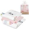 INTERBABY · Set di 3 Mussole di Bambù JUNGLA rosa per neonati · 55x70 cm · Bambù&Cotone