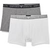 Emporio Armani Stretch Cotton Endurance 2-Pack Midwaist Boxer, Boxer Uomo, Multicolore (Marine-Marine), S