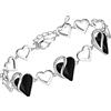 Leafael Festa della Mamma Bracciale Donna Cuore Infinity Love con Pietra dei Desideri e Cristalli Portafortuna Gioiello Anallergico Argento o Oro Rosa con Scatola Regalo Estensore Catena 7+2 Pollici