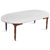 D'CLIC - Protegge da tavolo bianco, elastico tutto intorno, per tavolo ovale di lunghezza 130 cm fino a 144 cm Max, larghezza da 105 a 123 m Max e piano di 3 cm di spessore max