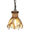 ZenithBeam Lampada a sospensione Mini Antler Lampada a sospensione a sospensione per fattoria per isola cucina Sala da pranzo Lavandino Bagno Ristorante Luce Piccola lampada a sospensione Antler