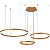 STARRYOL Lampada a sospensione moderna a LED, lampadario a sospensione a luce regolabile a 3 anelli Lampadario moderno a soffitto, dimmerabile 2700K - 6500K, con telecomando 78w