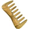 Dacvgog Pettine un Denti Larghi - Pettine nel Legno Naturale per Capelli Ricci - Nessun Pettine Statico nel Legno di Sandalo Scegli Pettine nel Legno per Districare
