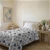 Italian Bed Linen Trapuntino Estivo Linea BASIC Made in Italy Copriletto Stampato in Morbida Microfibra - Trapunta Primavera Estate Mezza Stagione - Urban Blu, Singolo 160x240cm