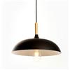 Chrasy E27 Moderno Metallo Lamapada a Sospensione Industriale Vetro Lampada Attacco Lampadario Lustro Soffitto Industrial Edison da Soffitto Illuminazione a sospensione Lampada(Nero)