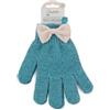 Isabelle Laurier - Set di 2 guanti esfolianti per il bagno e la doccia - Guanti da bagno gommanti - Scrub corpo - colore blu - regalo donna