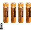 KRIPOL 4 x batterie ricaricabili HHR-55AAABU NI-MH per Panasonic Gigaset, 1.2V, batteria AAA 550mAh per telefoni cordless
