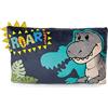 NICI Cuscino Dino Tony-Rex 43 x 25 cm - Cuscino Rettangolare con Simpatico Disegno di Dinosauro, Cuscino Decorativo per Bambini e Adulti, 48819, Idea Regalo, Blu