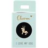 Depesche 11834-049 Charm Dog, Ciondolo Placcato Oro per collane, bracciali e Orecchini, Ideale Come Piccolo Regalo