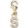 Depesche 11785-034 Charms Express Yourself - Ciondolo per collane e bracciali, Lettera S, Placcato Oro, Come Piccolo Regalo