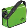 Veloflex Borsa a tracolla Velocolor, in telone per camion, con scomparto per cellulare, 2 scomparti per penne, 1 pezzo, Verde, 38, Borsa a tracolla