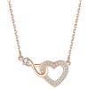 Jrêveinfini Infinito Collana Donna Oro Rosa Argento 925, Personalizzata Cuore Collana Girocollo Gioielli Bambina Amicizia Lunga, Collana Mamma e Figlia, Regalo Donna Natale Compleanno Bambina Amica